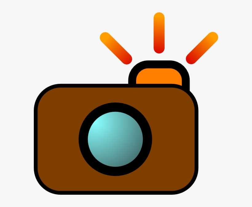 Camera Brown Clip Art At Clker - Brown Camera Clip Art, transparent png download