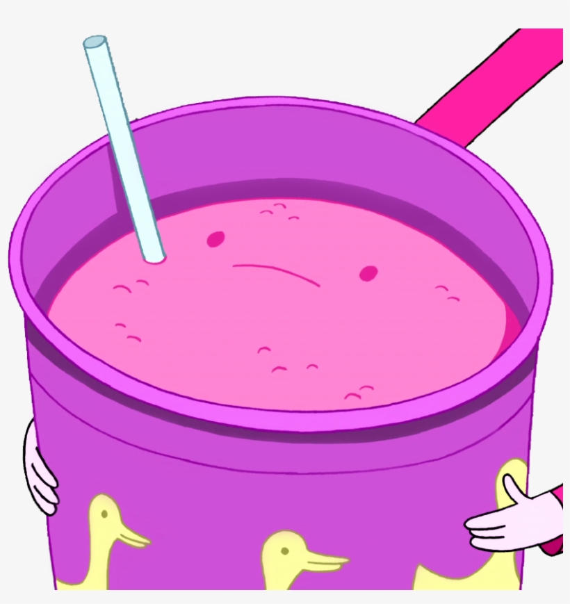 Pink Milkshake - Adventure Time Drink Gif, transparent png download
