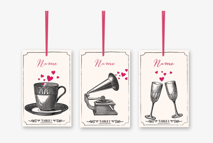 Custom And Unique Wedding Invitations And Save The - Pepper & Joy Personalised Vintage Wedding Stationery, transparent png download