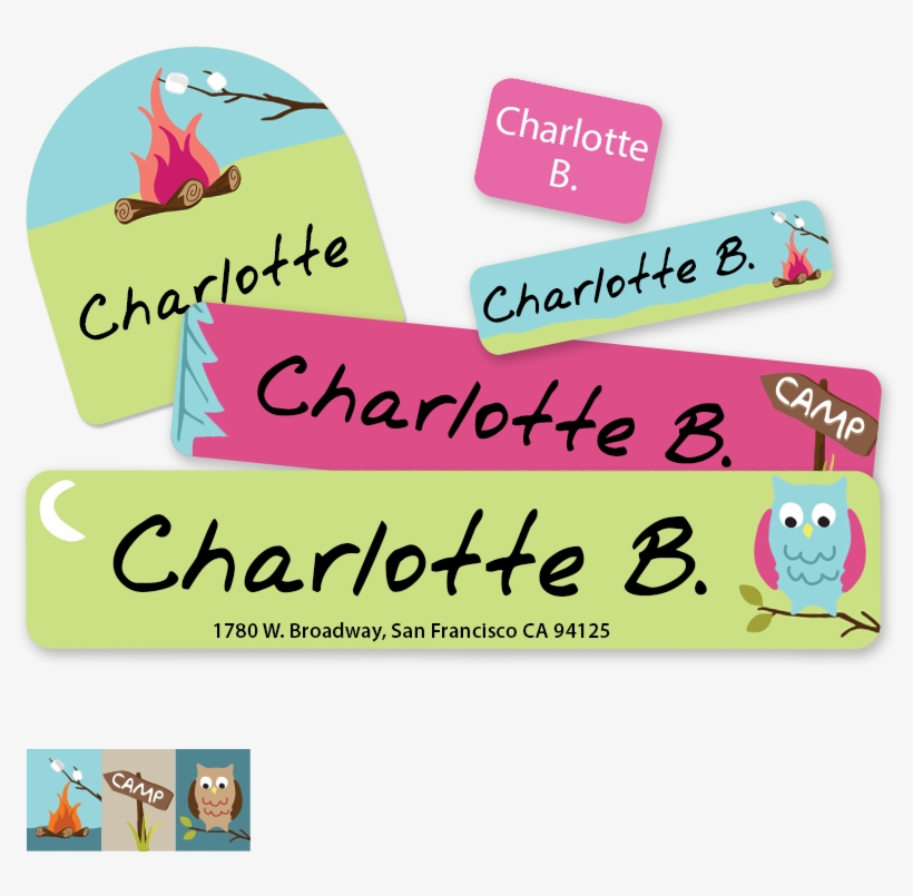 Camptime Labels For Camp - Paper, transparent png download