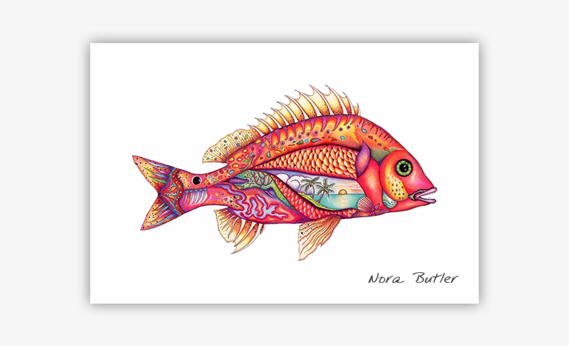 Fantasy Fish Prints By Nora Butler - Fish, transparent png download