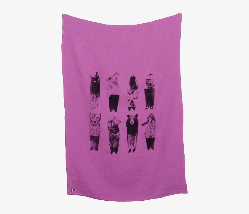 Mini & Maximus Surfing Zoo Throw Blanket - Silhouette, transparent png download
