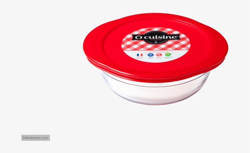 Pyrex O Cuisine Red Lid Storage Bundle, Red - Pyrex Round Dish With Lid, transparent png download