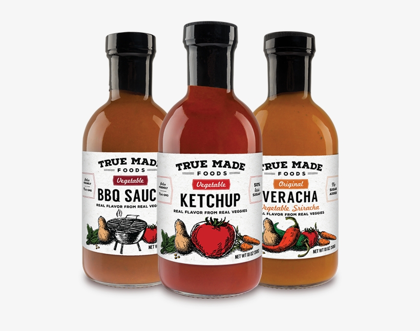 Larger / More Photos - True Made Foods Vegetable Ketchup - 17.4 Oz Bottle, transparent png download