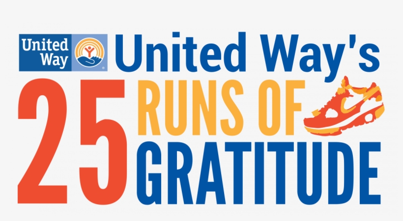 25 Runs Of Gratitude - United Way, transparent png download