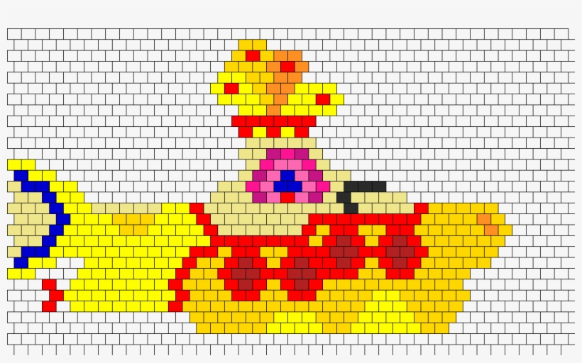 The Beatles Yellow Submarine Bead Pattern - Beatles Perler, transparent png download