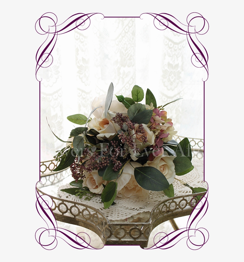 Bridesmaid Silk Artificial Posy Bouquet - Native Flowers Cake Topper, transparent png download