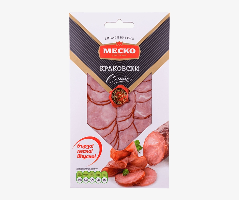 Salami Krakovski Slice - Salami, transparent png download