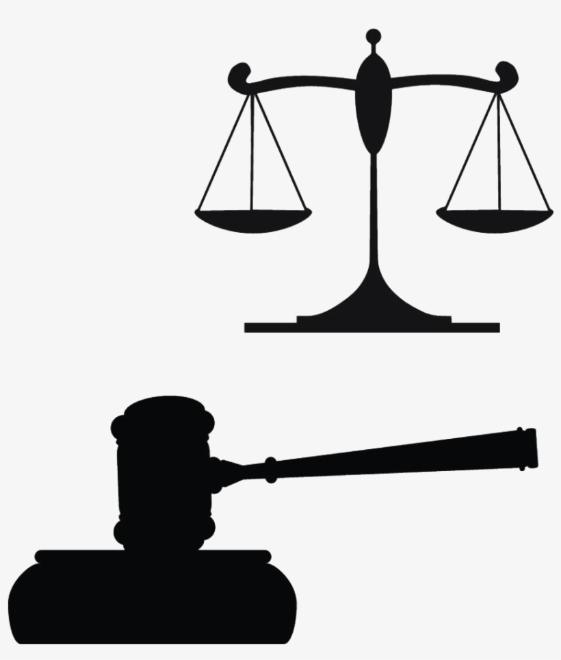Clipart Black And White Stock Gavel And Scales Clipart, transparent png download