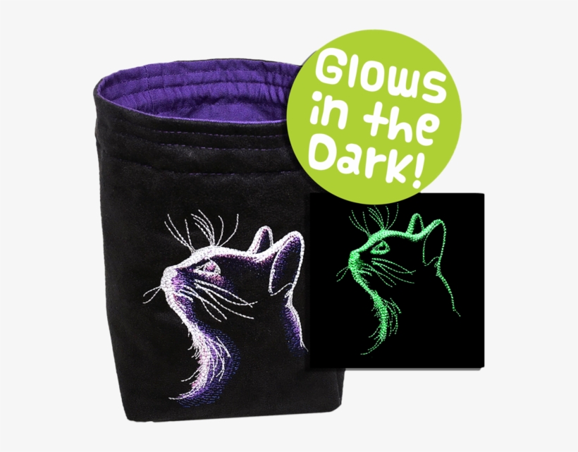 Dice Bag - Dark Cat - Glow In The Dark Dice, transparent png download