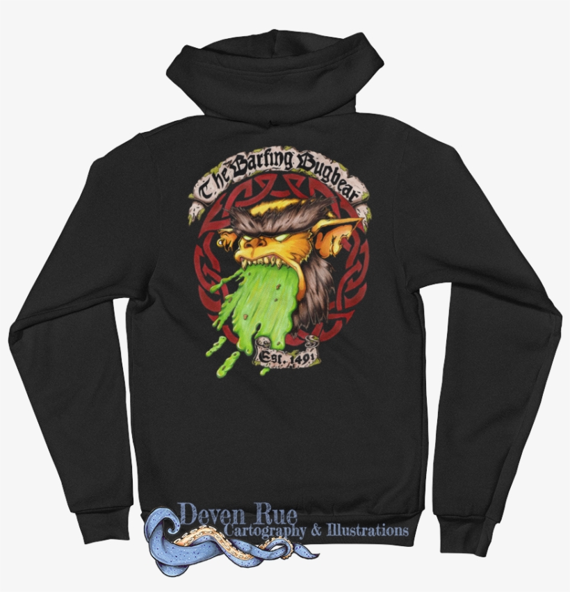 The Barfing Bugbear Zippered Hoodie - Sweatshirt, transparent png download