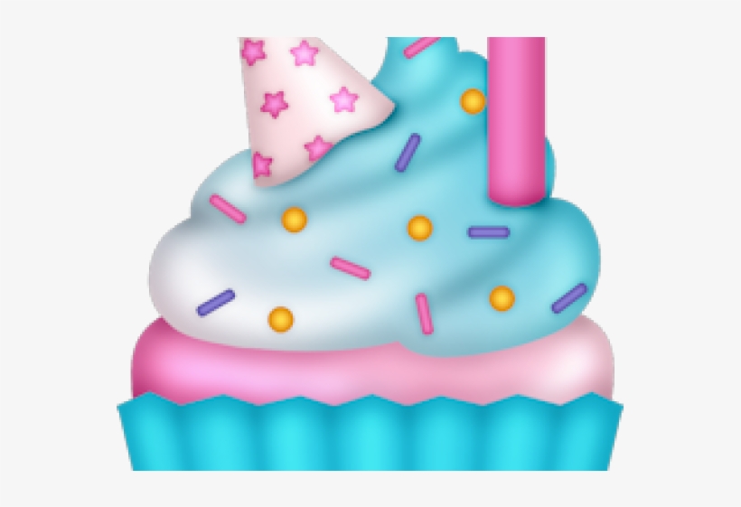 Cupcakes With A Candle, transparent png download