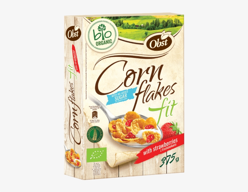 Organic Corn Flakes Fit With Strawberries - Grains Group By Megan Borgert-spaniol, transparent png download