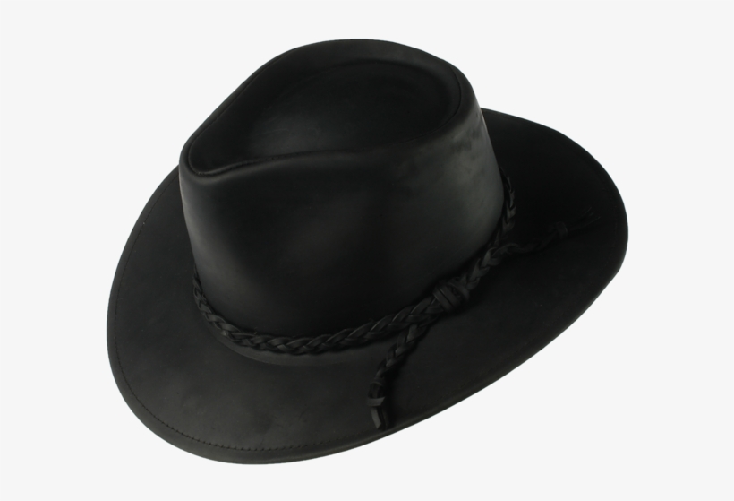 Black Fer Waxed Leather Hat, transparent png download