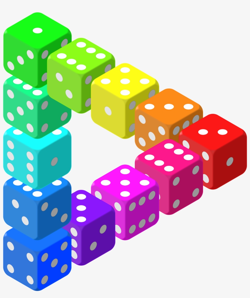 Big Image - Impossible Dice Triangle Shower Curtain, transparent png download