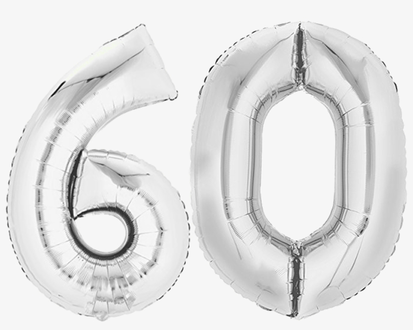 Foil Balloon 80cm Silver Lettering - 0 Rose Gold Balloon, transparent png download