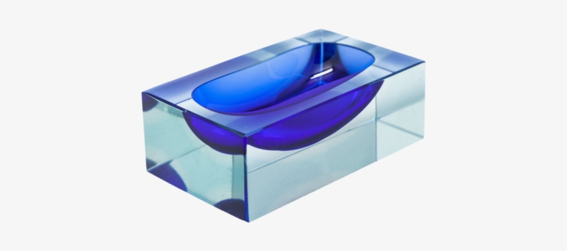 Vintage Sommerso Murano Art Glass Cube - Box, transparent png download