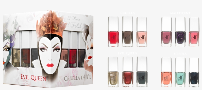 Villain Nailpolish - Elf Disney Villains 12 Piece Nail Polish Set, transparent png download