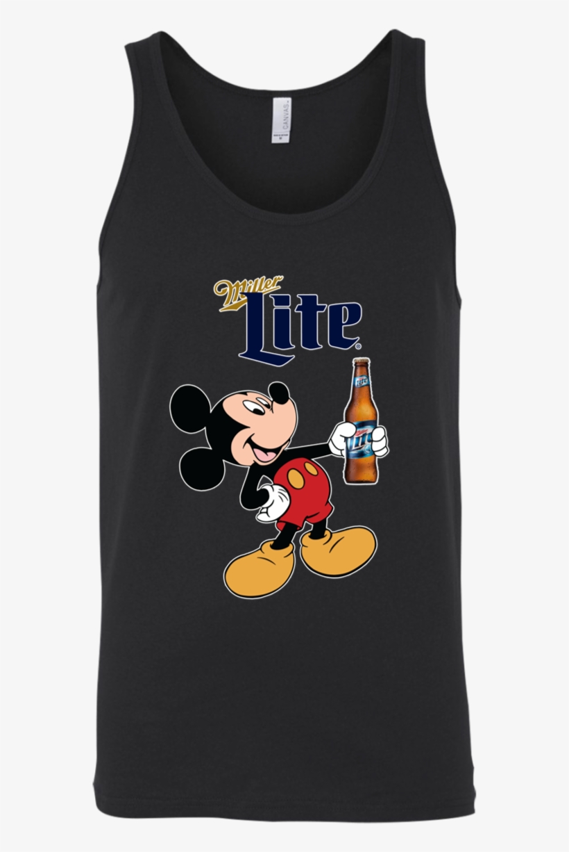 Mickey Mouse Miller Lite Shirt Unisex Tank - Shirt, transparent png download