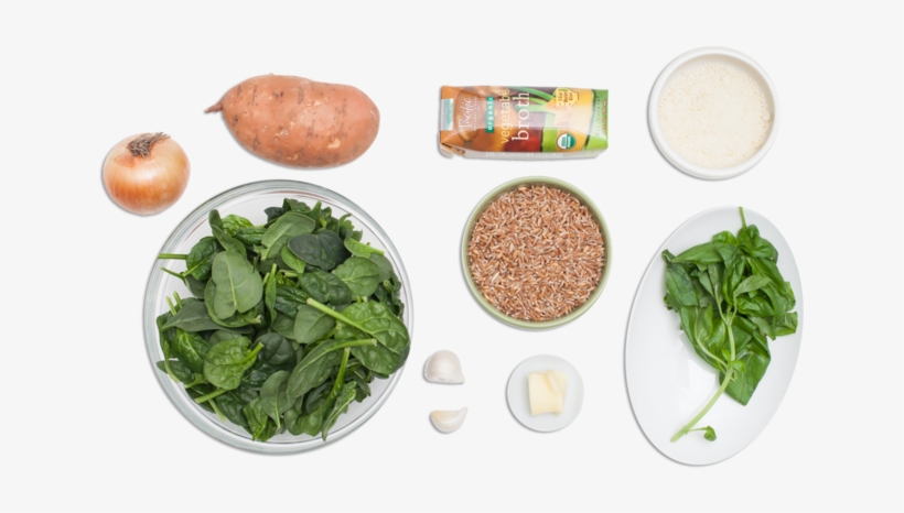 Farro Risotto With Spinach-basil Pesto & Sweet Potato - Spinach Basil, transparent png download