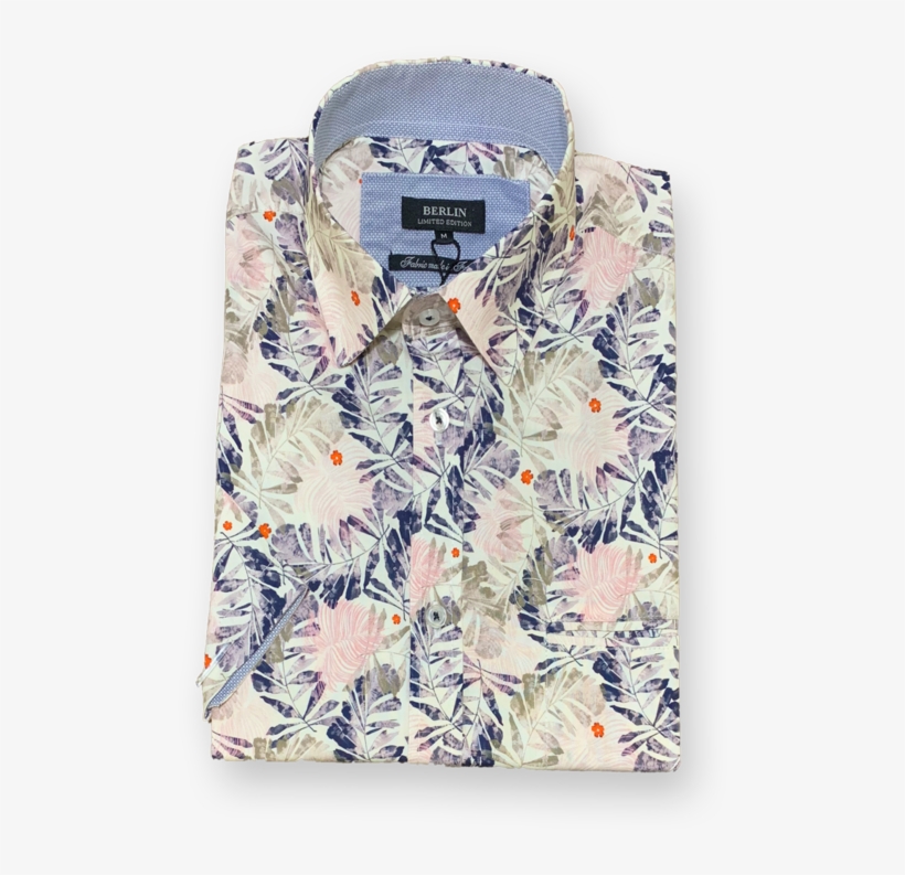 Berlin S/s Shirt S322-leaf - Blouse, transparent png download