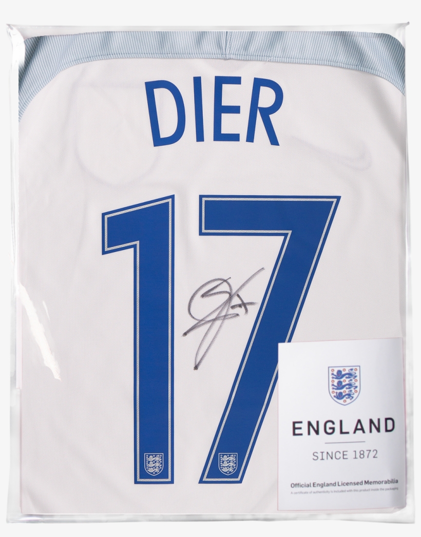 Eric Dier Official England Back Signed 2016-17 Home - Eric Dier Autograph, transparent png download