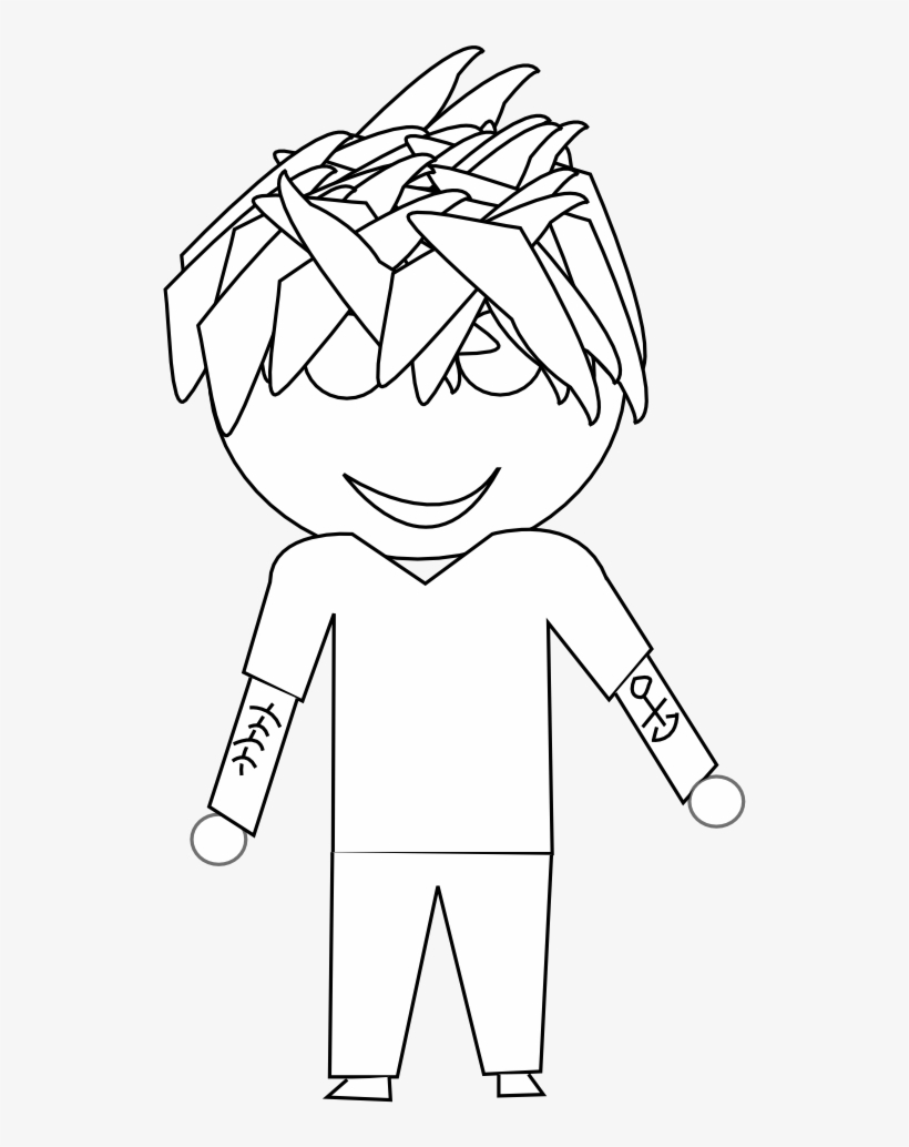 Anime Character Art 69 Black White Line Art 999px 112 - Art, transparent png download