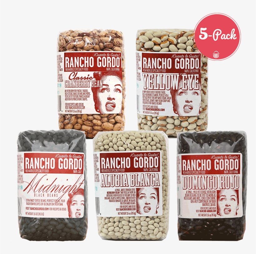 Rancho Gordo Heirloom Bean Sampler, 5 Lbs, transparent png download