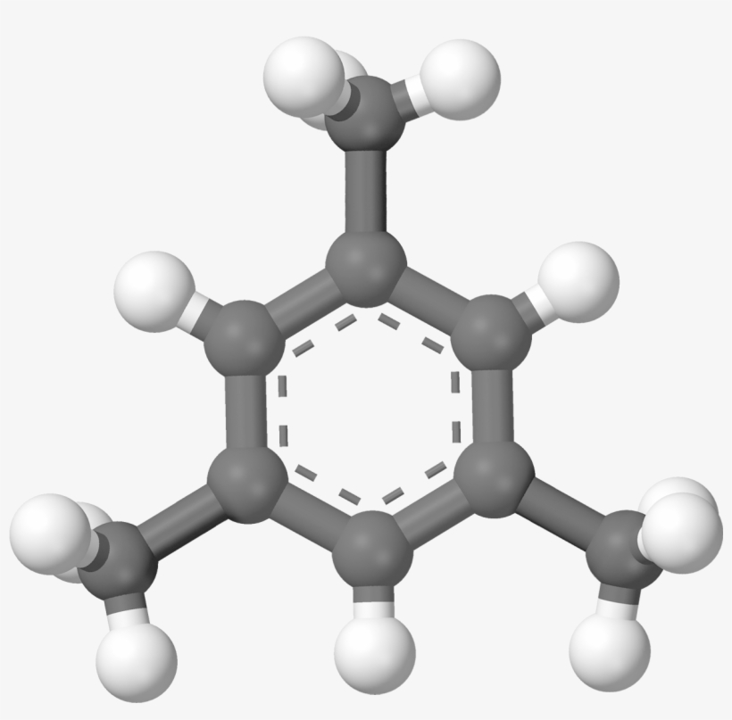 1,3,5 Trimethylbenzene 3d Balls - Thc/cannabis/marijuana Oval Sticker, transparent png download