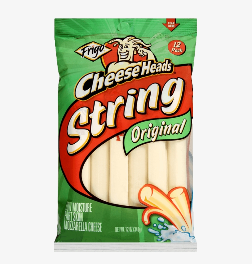 Frigo Cheese Heads String Cheese, Original, 12pack Cheese Head String Cheese PNG Image