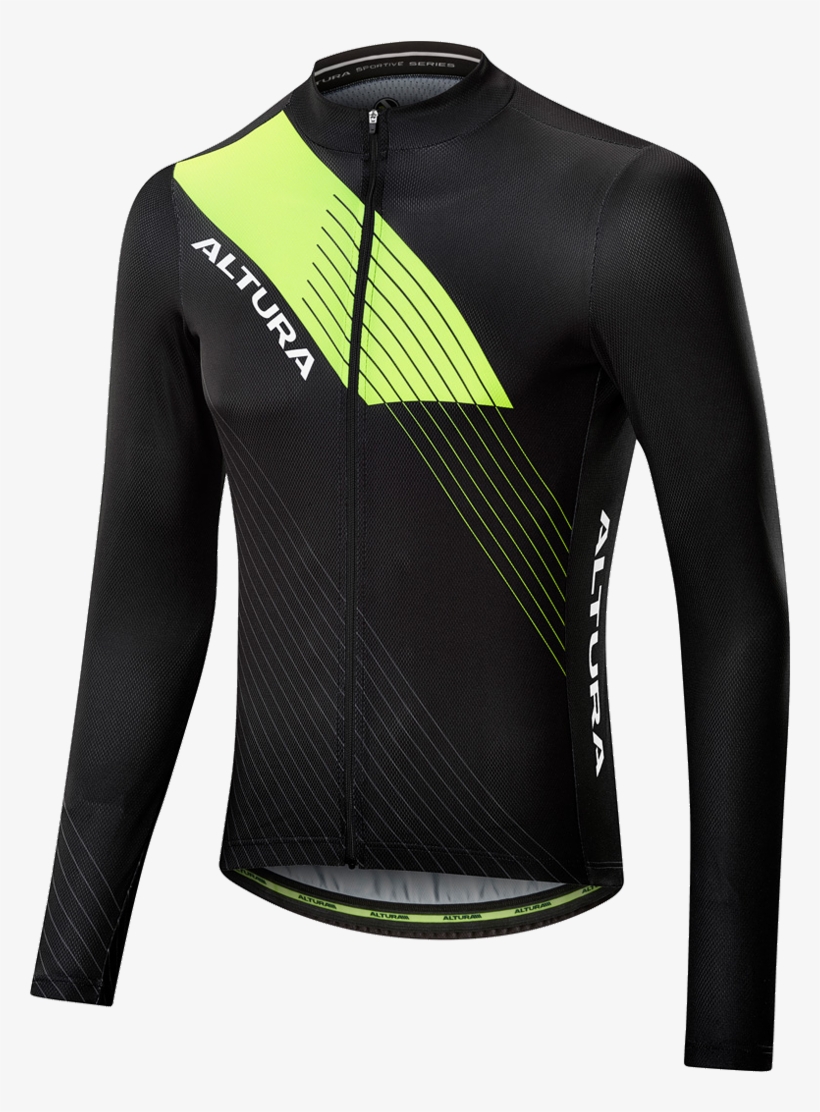 Altura Langarm Mtb Trikot Sportive Schwarz Hi Viz Gelb, transparent png download