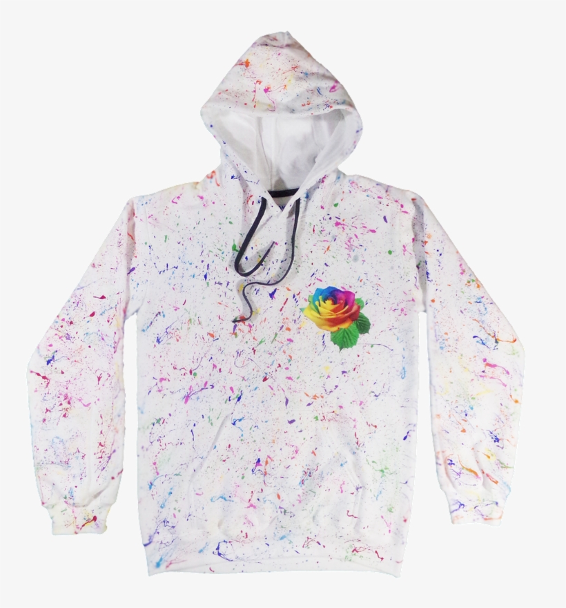 Image Of Rainbow Rose Hoodie - Hoodie, transparent png download