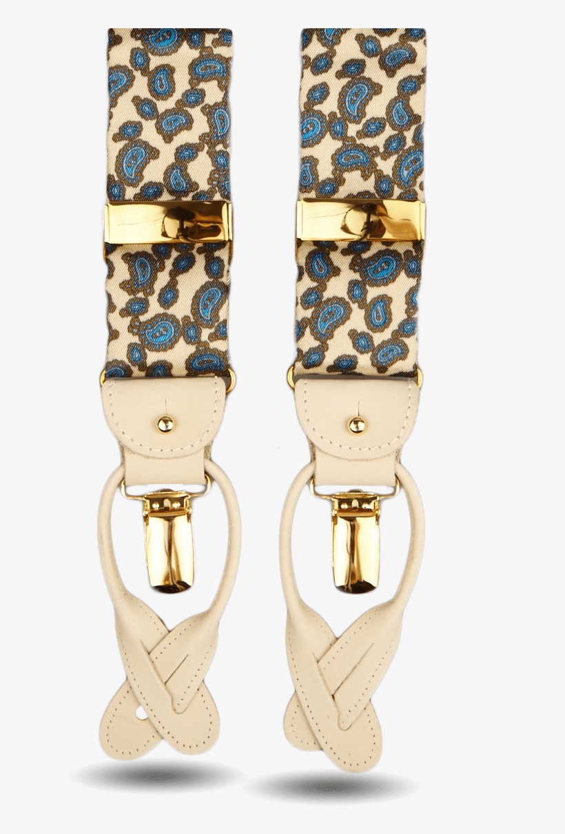 Albert Thurstonbeige With Blue Paisley Braces - Strap, transparent png download