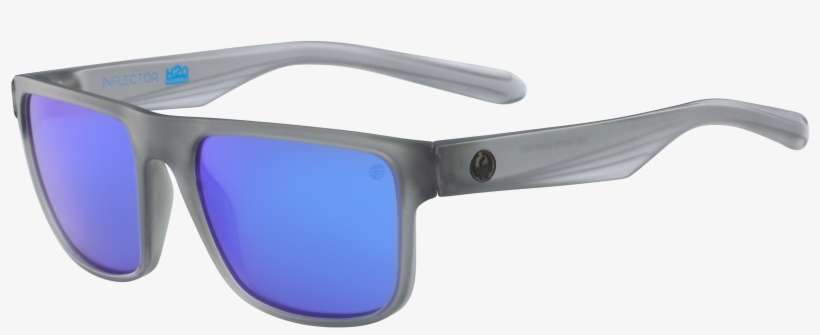 Inflector Matte Crystal Grey O With Blue Ionized Lens - Dragon Alliance Dr Inflector H2o 035 Grey Men Sunglasses, transparent png download