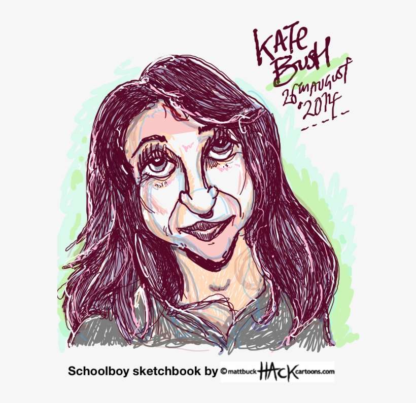 Sketchbook Caricature Of Kate Bush © Matthew Buck At - Kate Bush, transparent png download