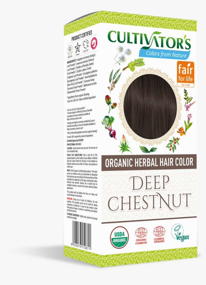 Organic Hair Color - Organic Herbal Hair Color | Chestnut, transparent png download