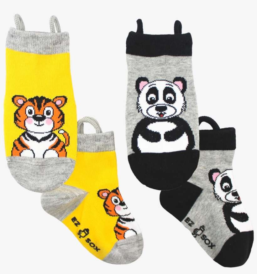 Tiger & Panda Socks - Sock, transparent png download
