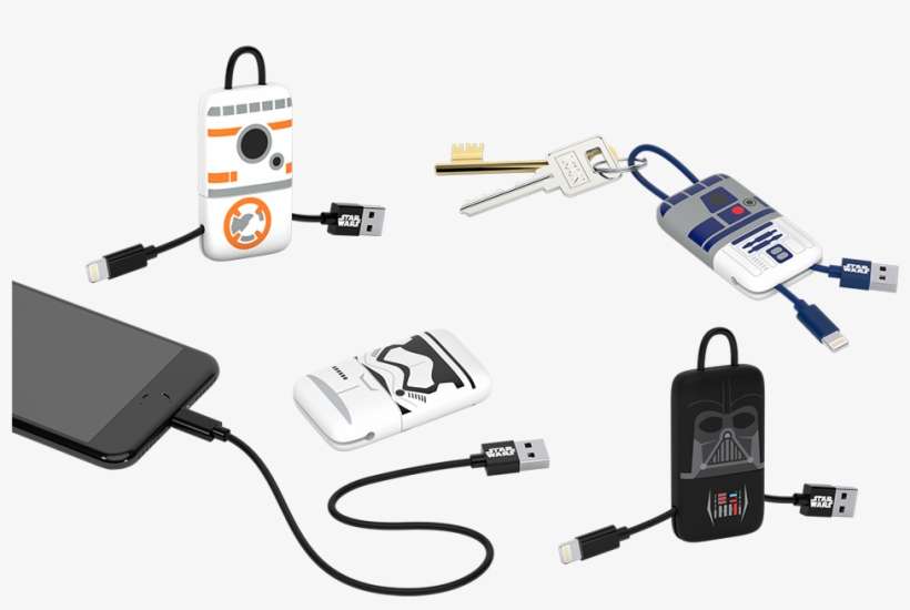 Keyline-starwars - Cabo Tribe Star Wars Keyline Usb-microusb Bb-8, transparent png download