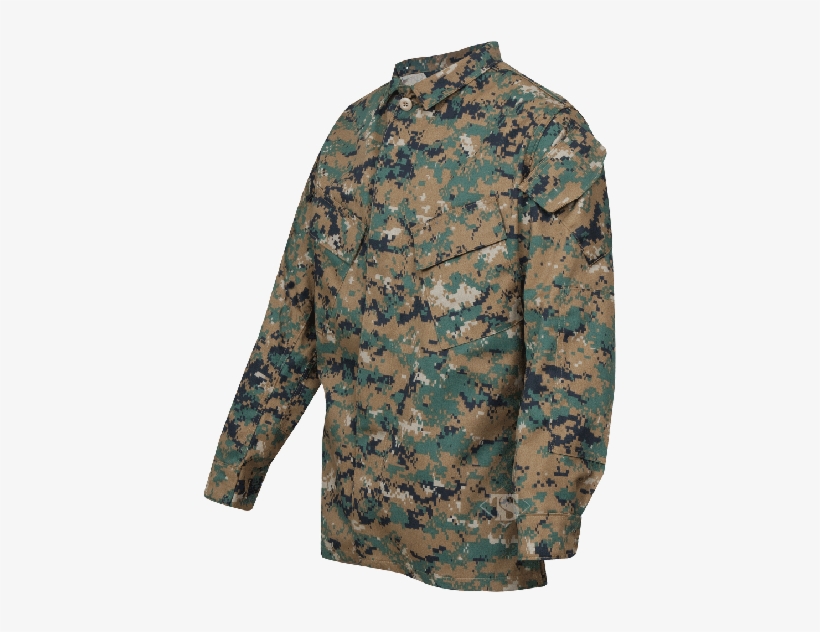 Woodland Digital Shirt $49 - Tru-spec Men's Tru Twill Bdu シャツ Dw(digital Woodland), transparent png download