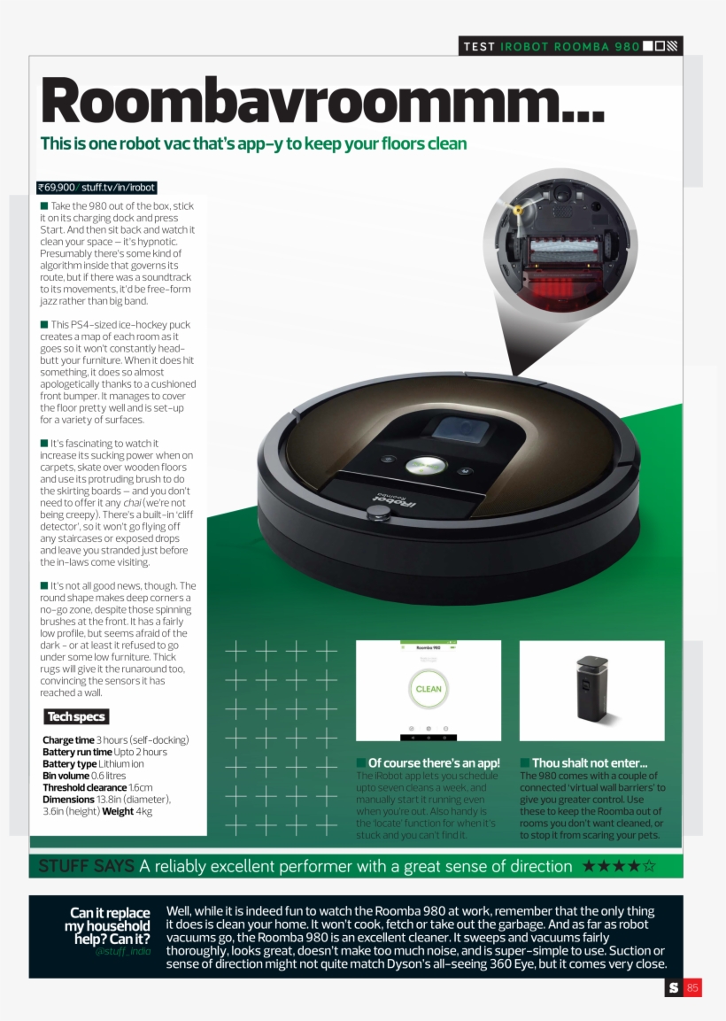 Roombavroommm - Roomba 980 Robot Vacuum Cleaner, transparent png download