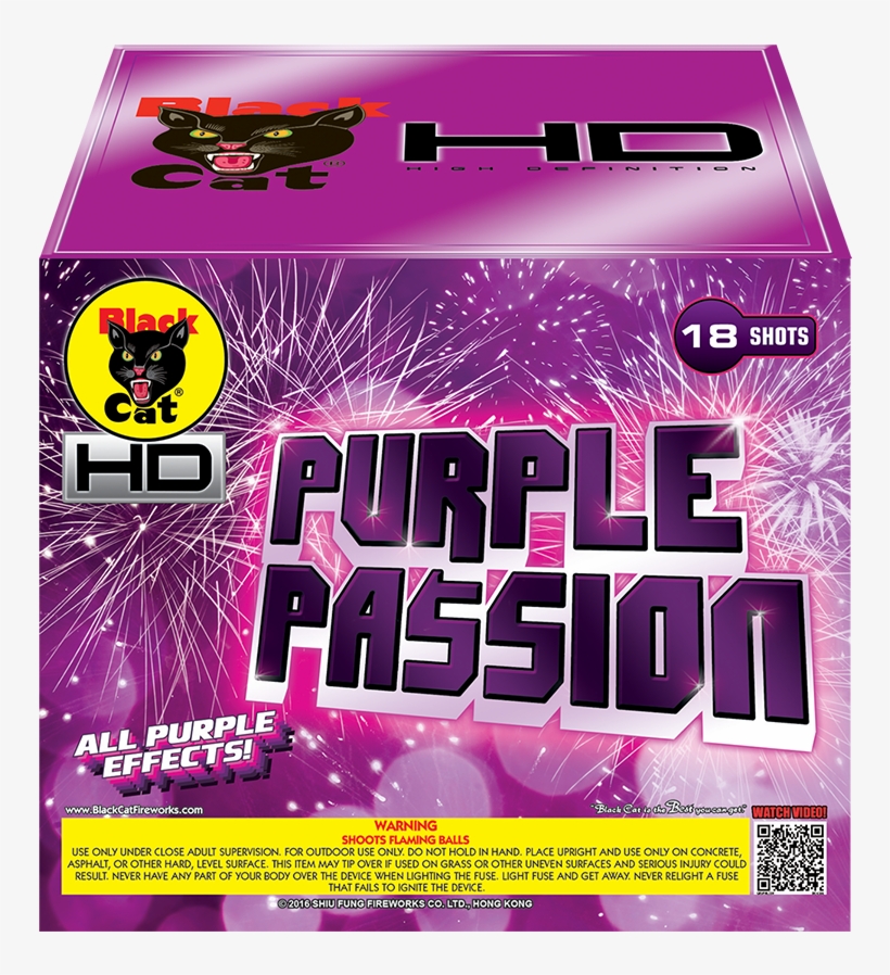 Bc6364 Purple-passion - Black Cat Fireworks Hd, transparent png download