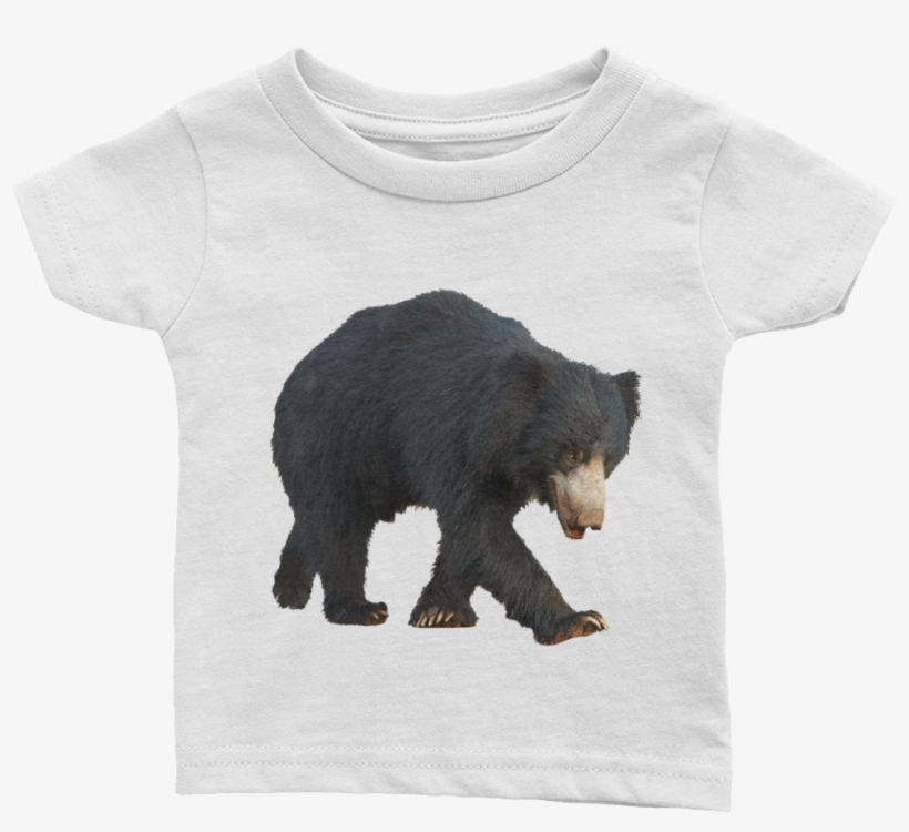 Sloth-bear Print Infant Tee - Sloth Bear, transparent png download