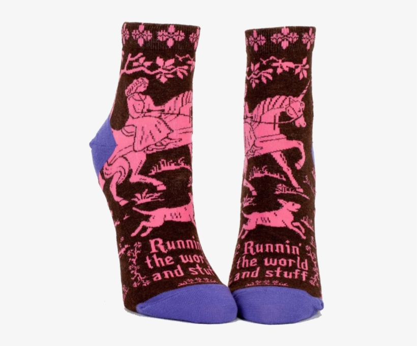 Runnin The World Women's Socks Weird Funny Gags Gifts - Socks Runnin The World, transparent png download