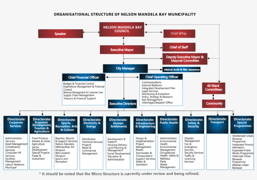 Nelson Mandela Bay Municipal Organogram - Organizational Chart Of Museum, transparent png download