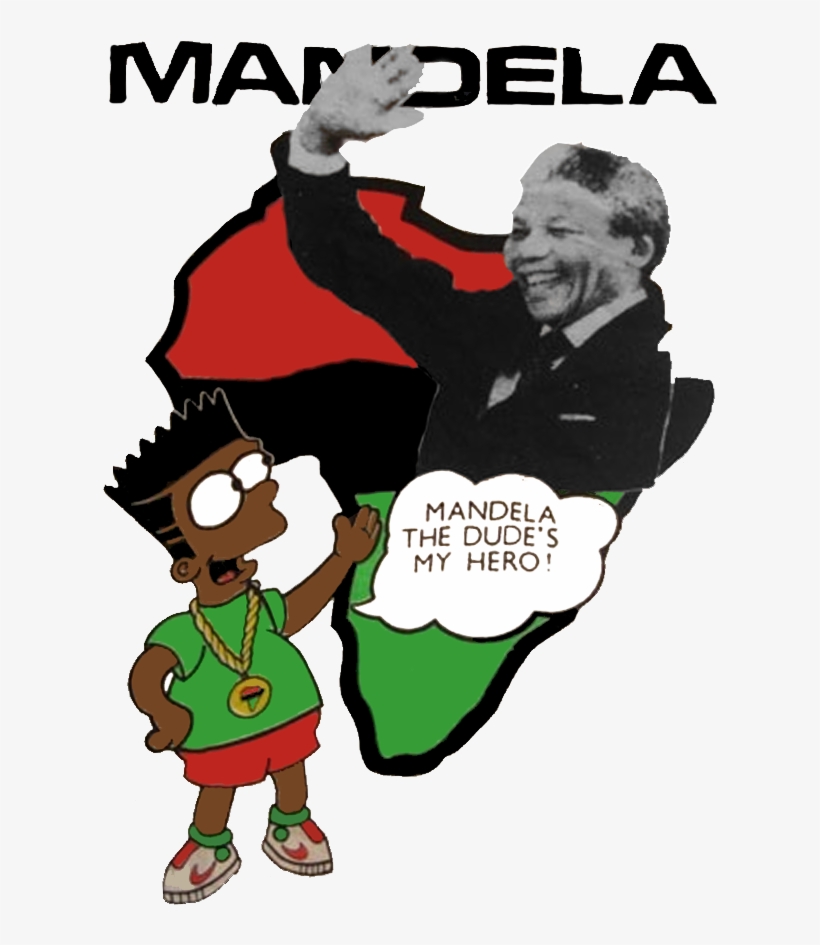 7367947 - Mandela Bart T Shirt, transparent png download