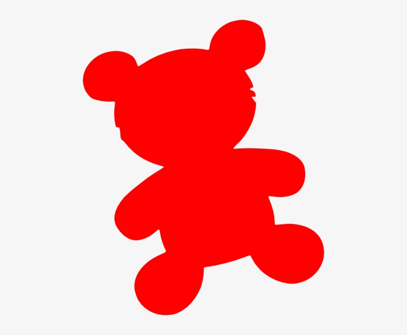 Red Clip Art Hxucxe Clipart - Grey Teddy Bear Clip Art, transparent png download