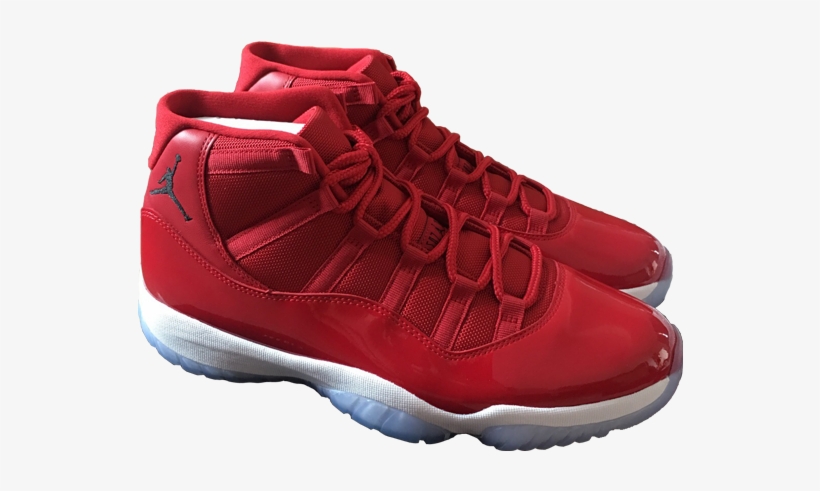 Air Jordan 11 Gym Red Win Like '96 - Sneakers, transparent png download