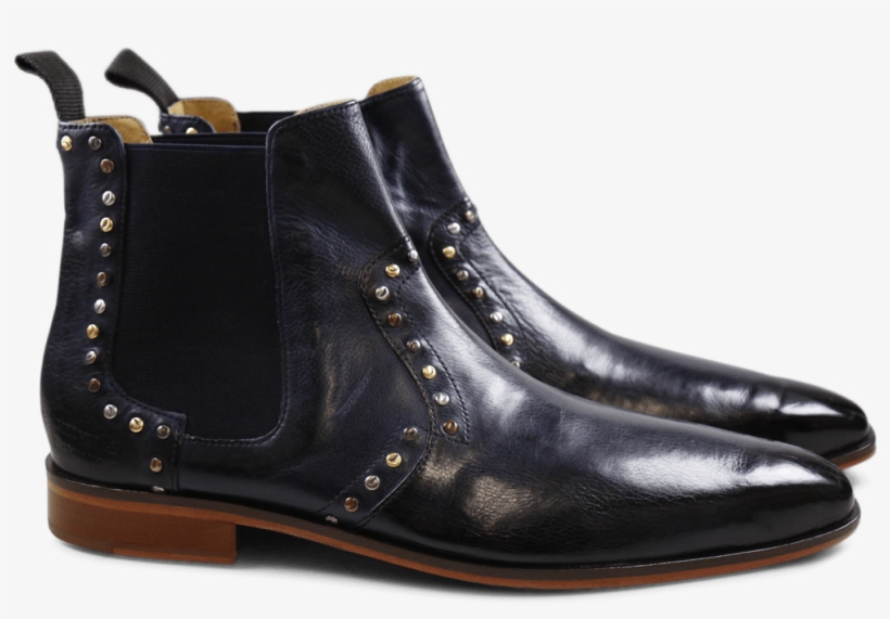 Ankle Boots Jordan 2 Milano Navy Mixed Rivets Elastic - Stiefeletten Melvin & Hamilton Jordan 2 Milano, transparent png download