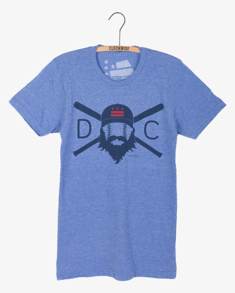 Hanger-dcbaseball - Washington Dc Baseball Beard V-neck - Small, transparent png download
