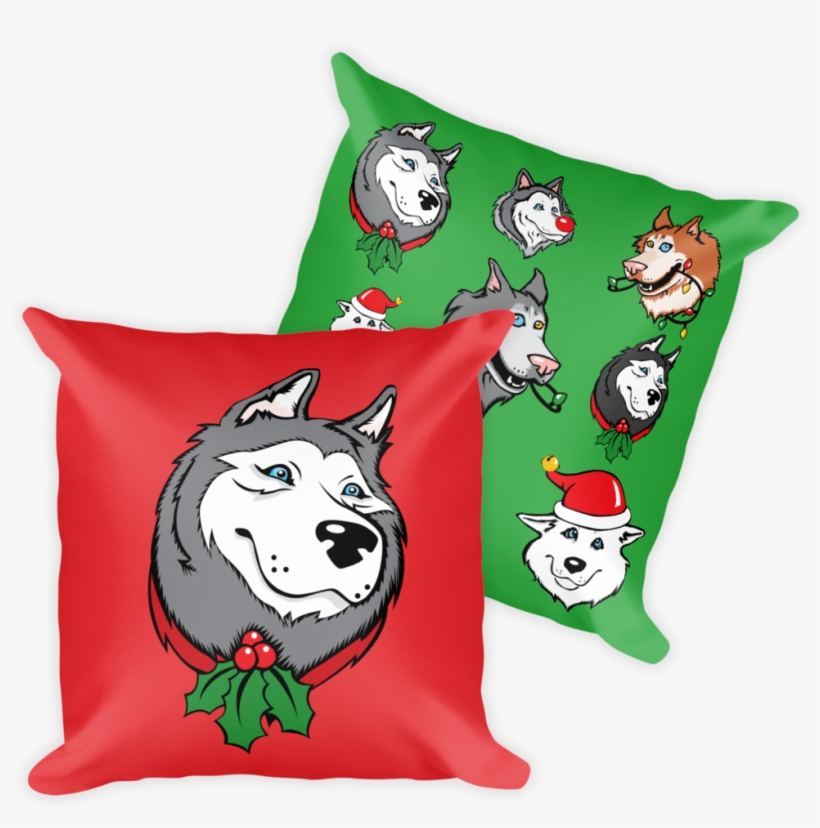 Siberian Husky Christmas, Holiday Large Square Throw - Christmas Day, transparent png download